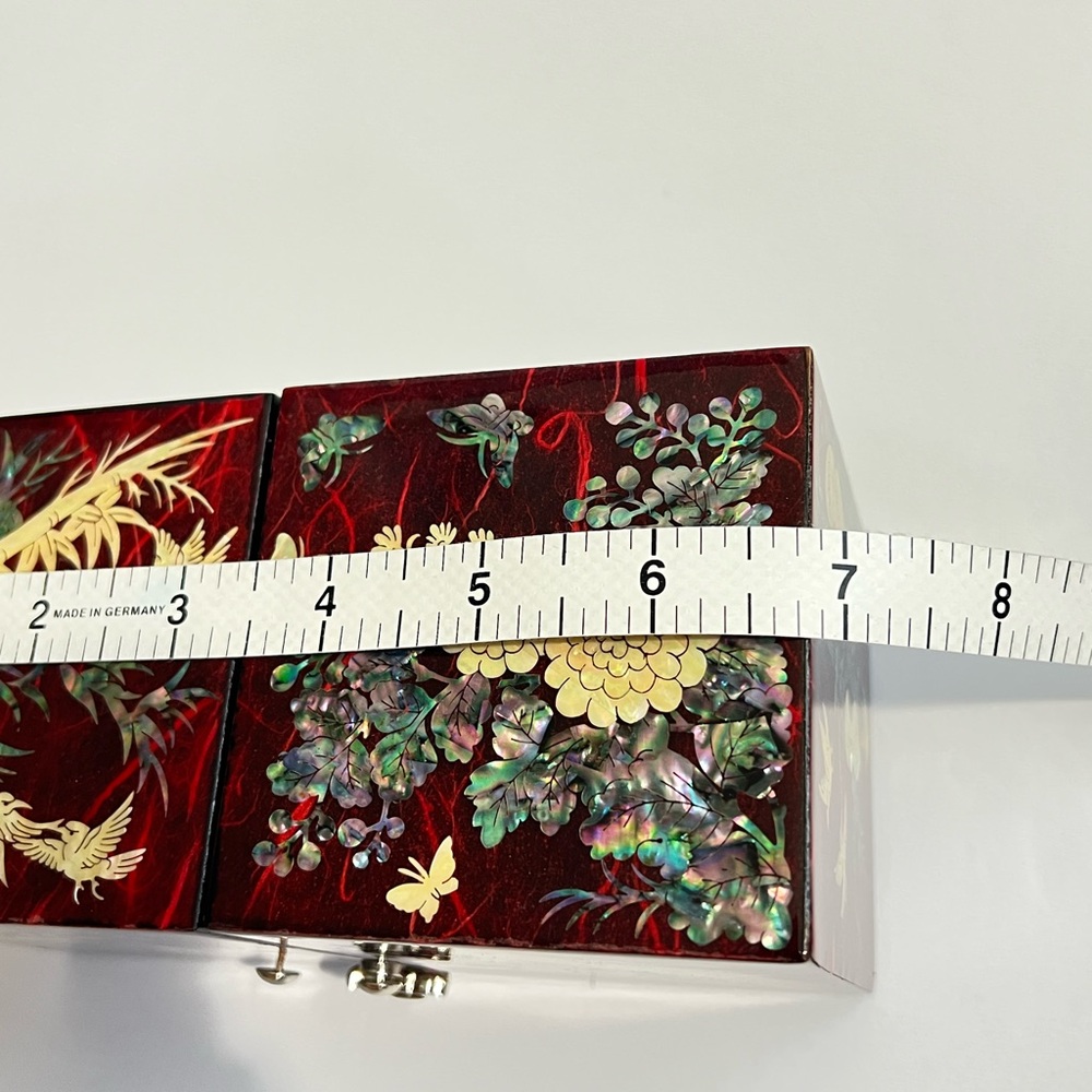 NEW Mother-of-Pearl Jewelry Box with 4 Drawers- KOREAN Traditional Lacquer Craft - Picture 13 of 16